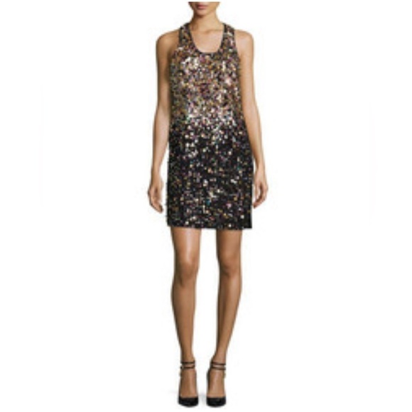 Elizabeth and James Dresses & Skirts - ELIZABETH AND JAMES Taryn Tank Top Sequin Beaded Mini Dress